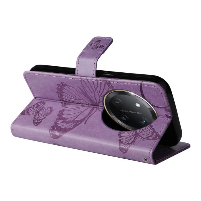Bild 3, Honor Magic7 Lite Fodral Med Fjäril Tryck Lila