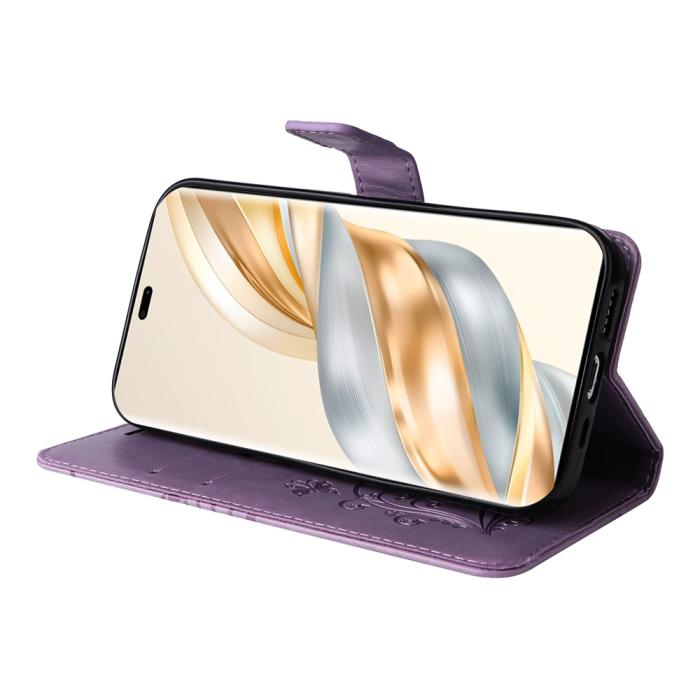 Bild 4, Honor Magic7 Lite Fodral Med Fjäril Tryck Lila