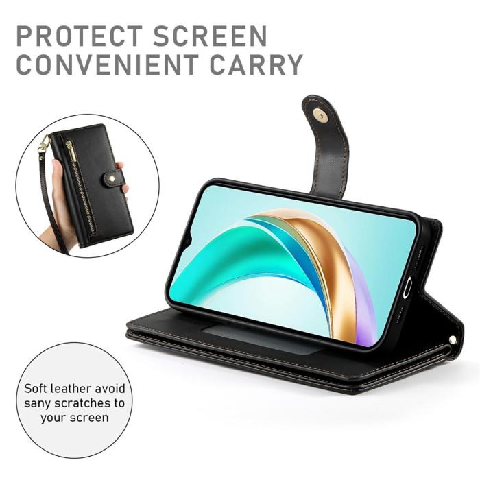 Bild 4, Honor 400 Lite Fodral Multifunktionellt Läder Svart