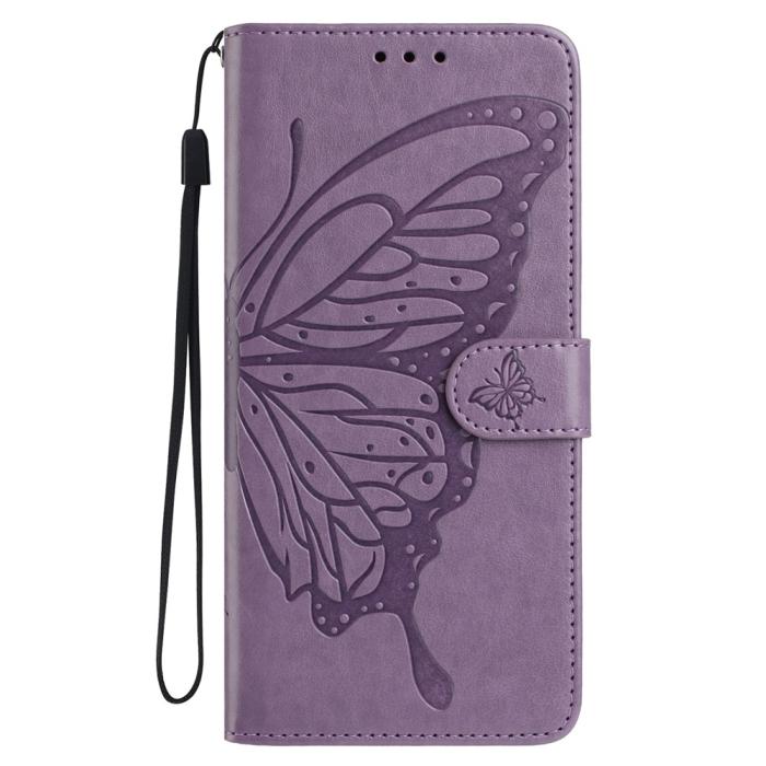 Bild 4, Honor 400 Lite Fodral Fjäril Tryck Lila