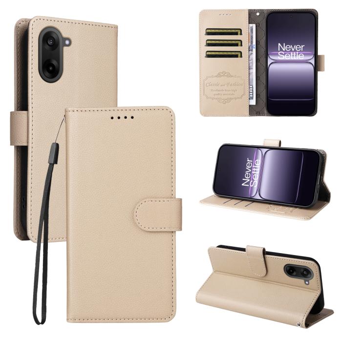 Bild 4, OnePlus Nord CE5 Plånboksfodral Läder Beige