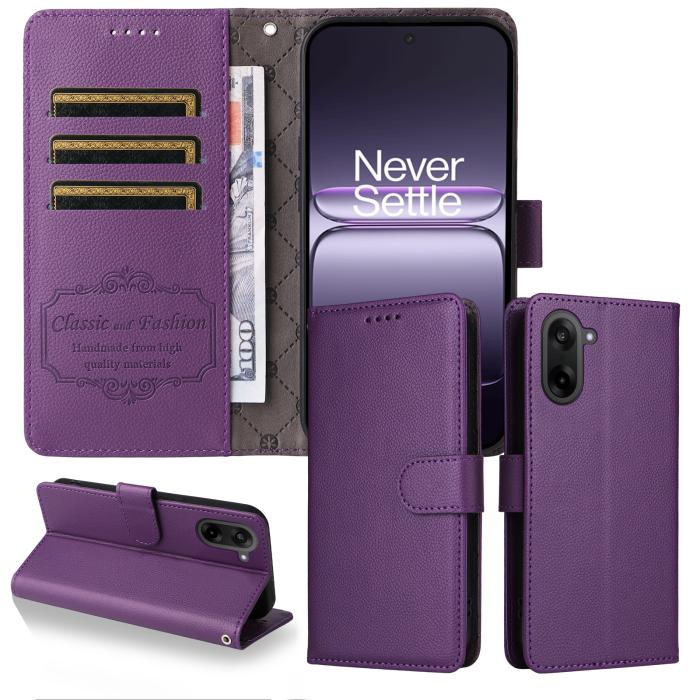 Bild 3, OnePlus Nord CE5 Plånboksfodral Läder Lila