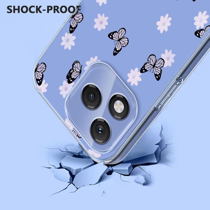 Bild 3, Honor 400 Lite Skal Med Tryck Fjärilar / Blommor