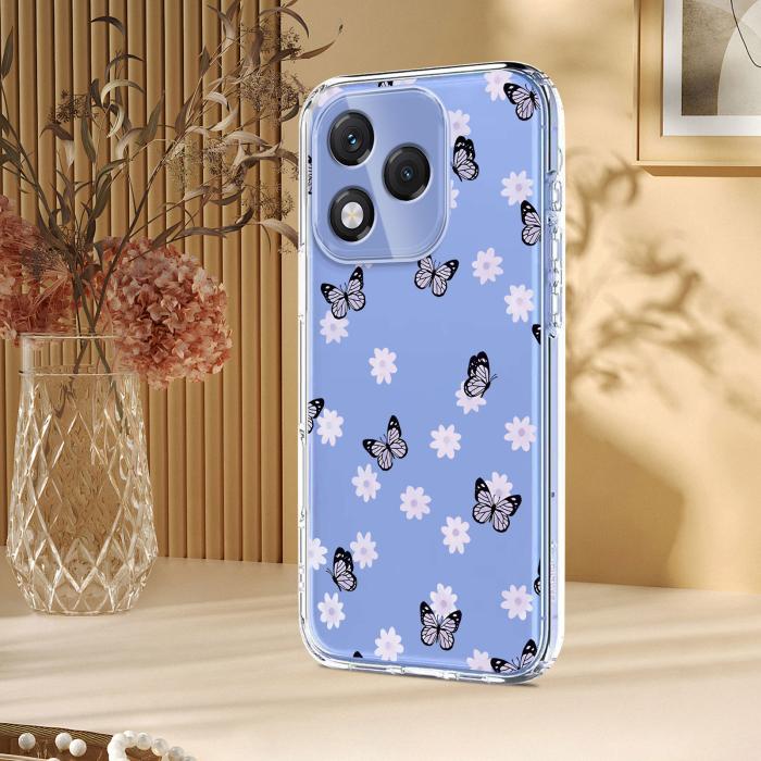 Bild 5, Honor 400 Lite Skal Med Tryck Fjärilar / Blommor