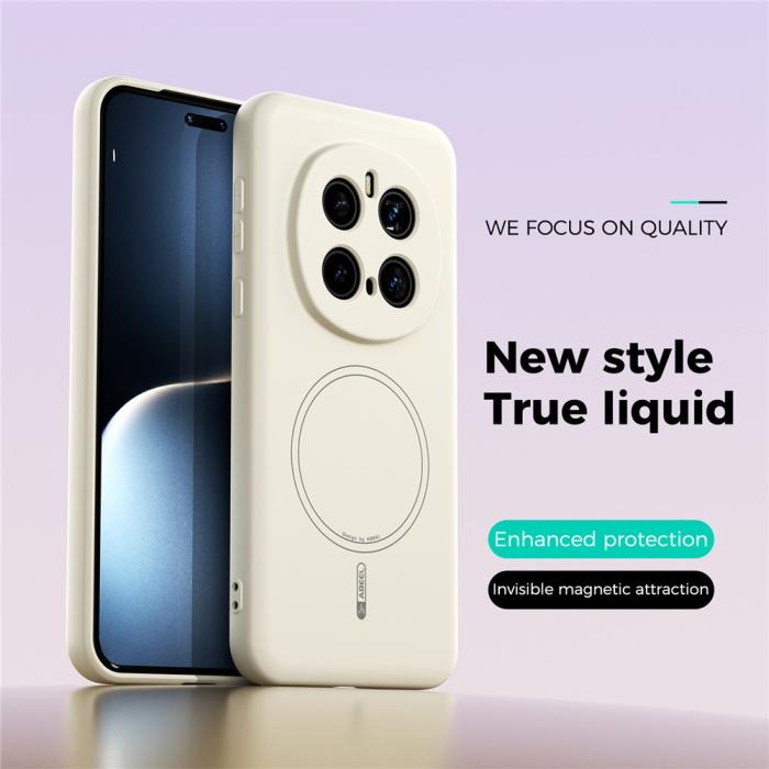 Bild 2, ABEEL Honor Magic7 Pro Skal MagSafe Liquid Silicone Beige