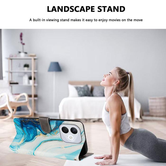 Bild 3, Honor 400 Lite Fodral Med Tryck Blå Marmor