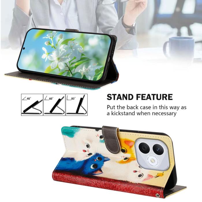 Bild 2, Honor 400 Lite Fodral Med Tryck Katter