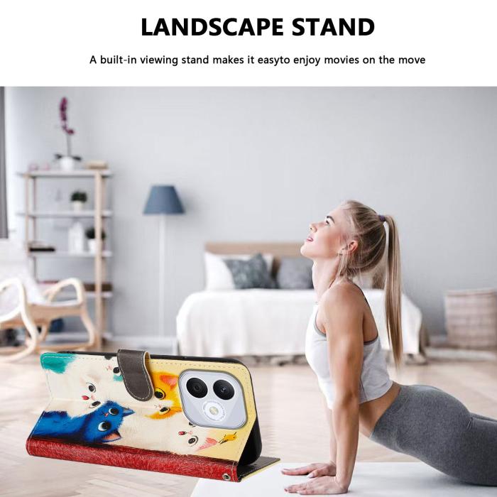 Bild 3, Honor 400 Lite Fodral Med Tryck Katter