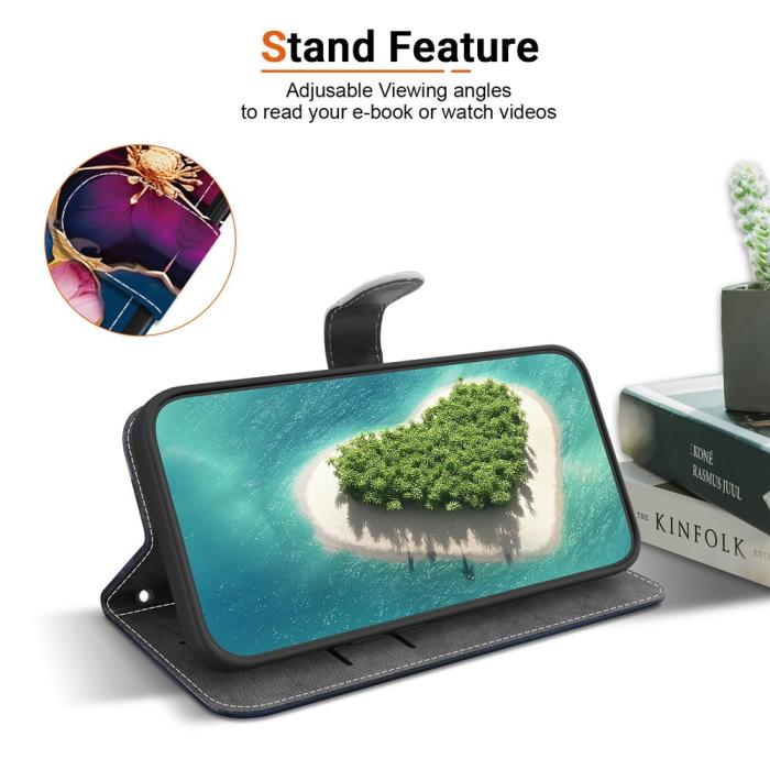 Bild 3, Honor 400 Smart Fodral Läder Blue Gold Flower