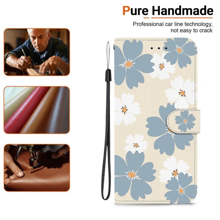 Bild 4, Honor 400 Smart Fodral Läder Blue Daisy