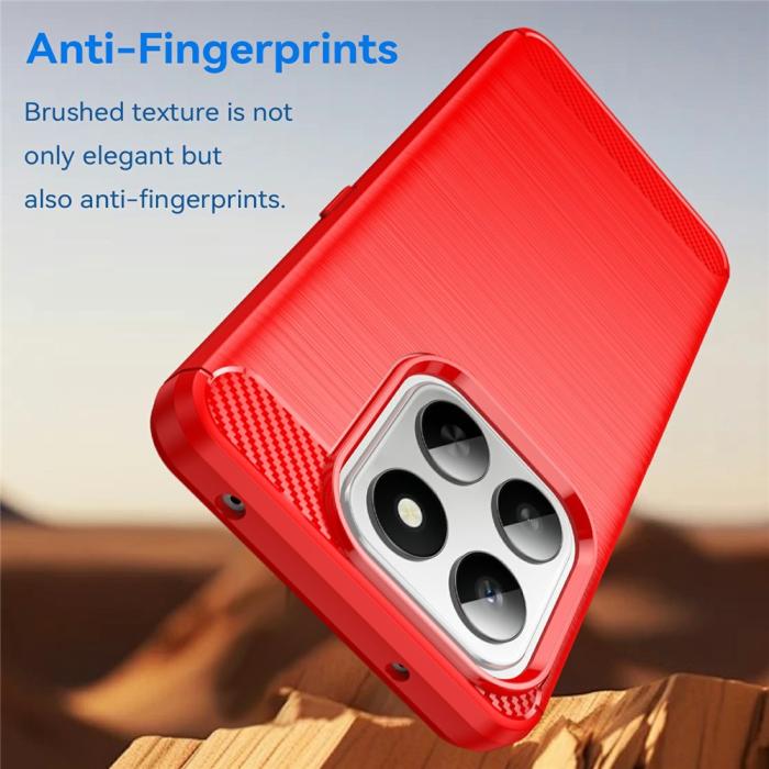 Bild 3, Honor 400 Smart Skal Borstad Stål Textur Röd