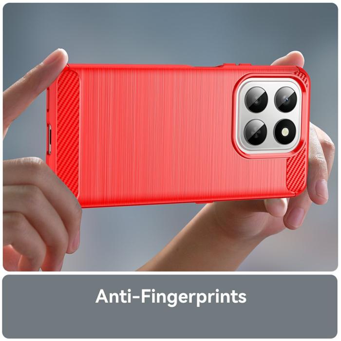 Bild 5, Honor 400 Smart Skal Borstad Stål Textur Röd