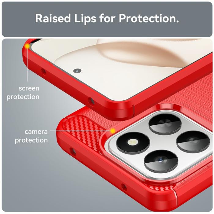 Bild 6, Honor 400 Smart Skal Borstad Stål Textur Röd