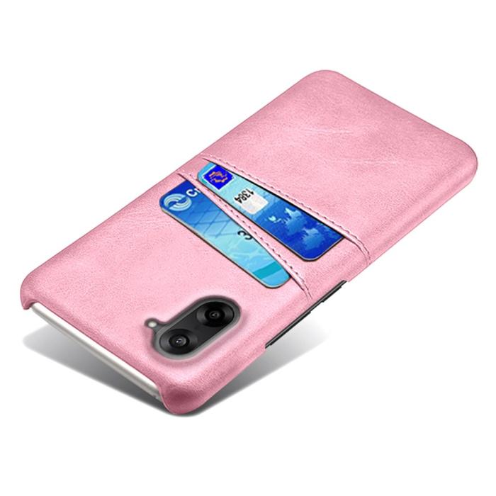 Bild 4, OnePlus Nord CE5 Läderbelagt Skal Med Kortfack Roséguld