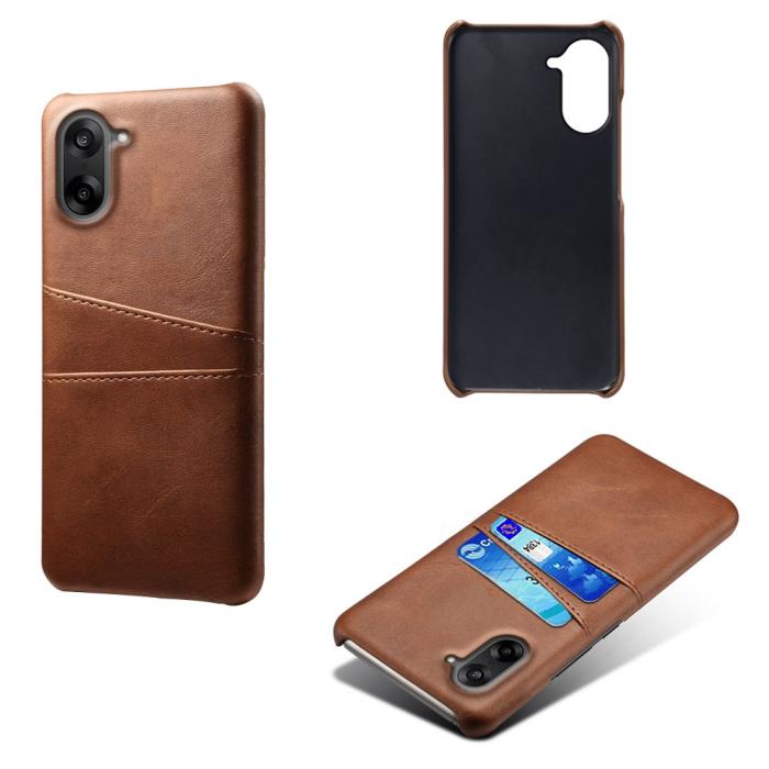Bild 2, OnePlus Nord CE5 Läderbelagt Skal Med Kortfack Brun