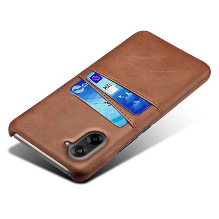 Bild 4, OnePlus Nord CE5 Läderbelagt Skal Med Kortfack Brun