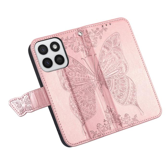 Bild 4, Honor 400 Smart Fodral Med Fjäril Tryck Roséguld