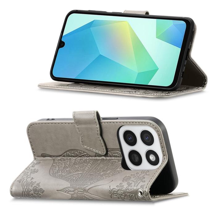 Bild 3, Honor 400 Smart Fodral Med Fjäril Tryck Grå