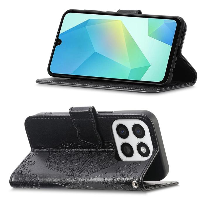 Bild 3, Honor 400 Smart Fodral Med Fjäril Tryck Svart