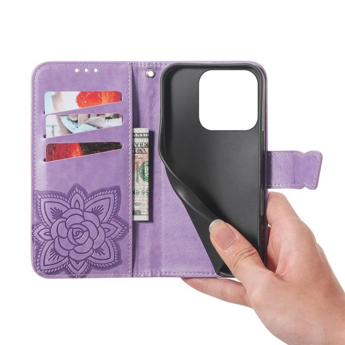 Bild 5, Honor 400 Smart Fodral Med Fjäril Tryck Lila