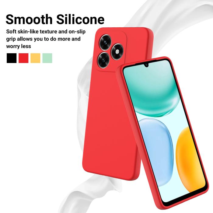 Bild 3, Honor X5c Plus Skal Liquid Silikon Röd