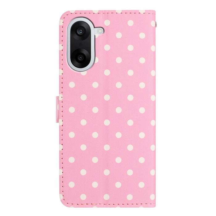Bild 2, OnePlus Nord CE5 Fodral Polka Dot Rosa / Vit
