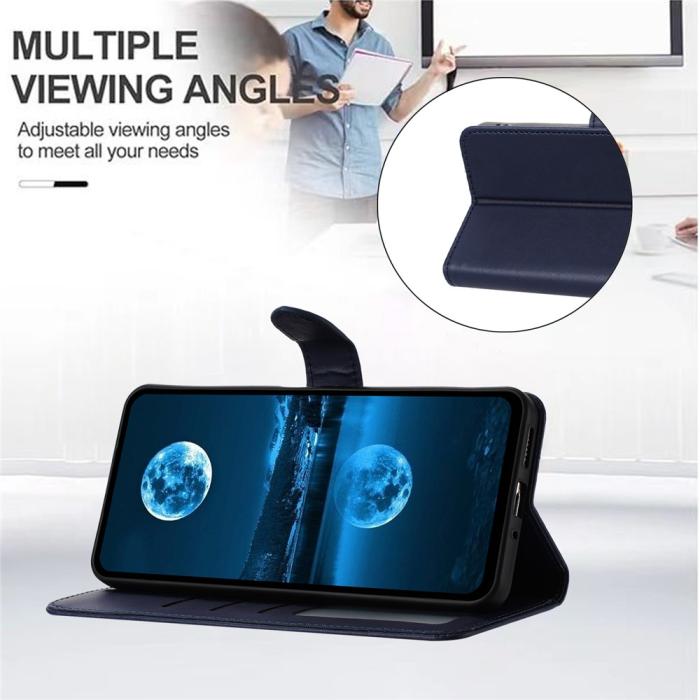 Bild 3, Honor X5c Plus Plånboksfodral Läder Blå