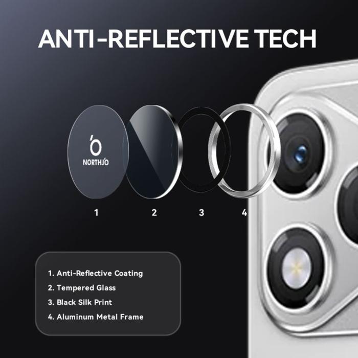 Bild 4, NORTHJO Honor 400 Lite Linsskydd Härdat Glas Silver