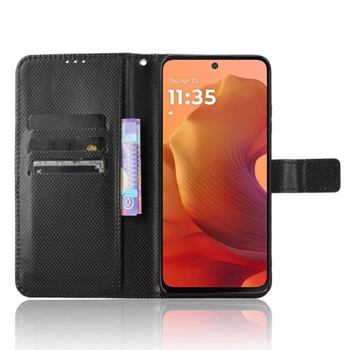 Bild 2, Motorola Moto G15 / G15 Power Fodral Läder Svart