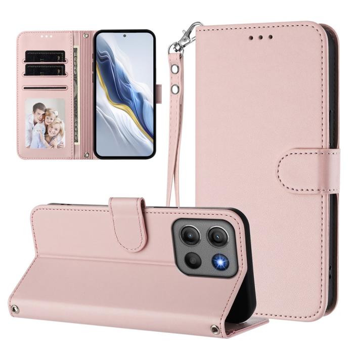 Bild 3, Motorola Moto G15 / G15 Power Fodral Läder Rosa