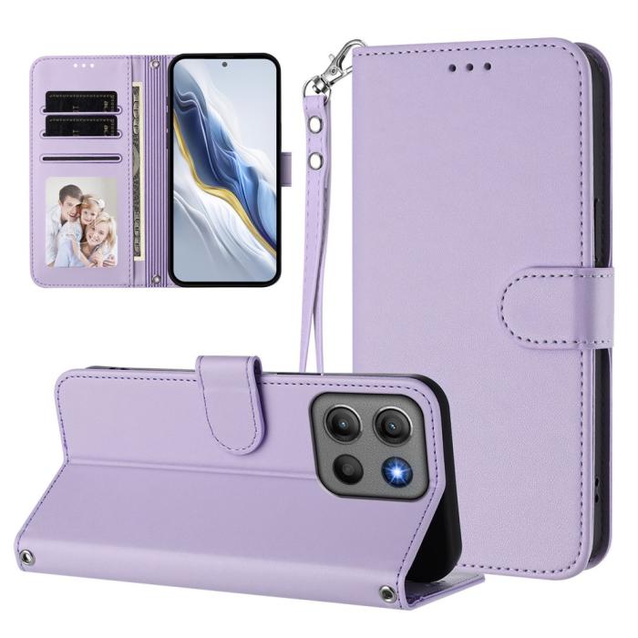 Bild 3, Motorola Moto G15 / G15 Power Fodral Läder Lila