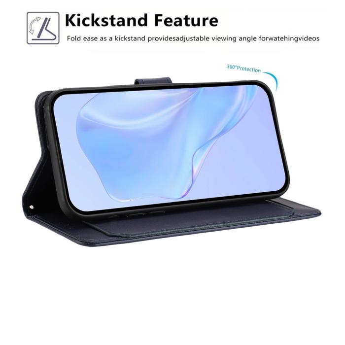 Bild 2, Motorola Moto G15 / G15 Power Fodral Läder Blå