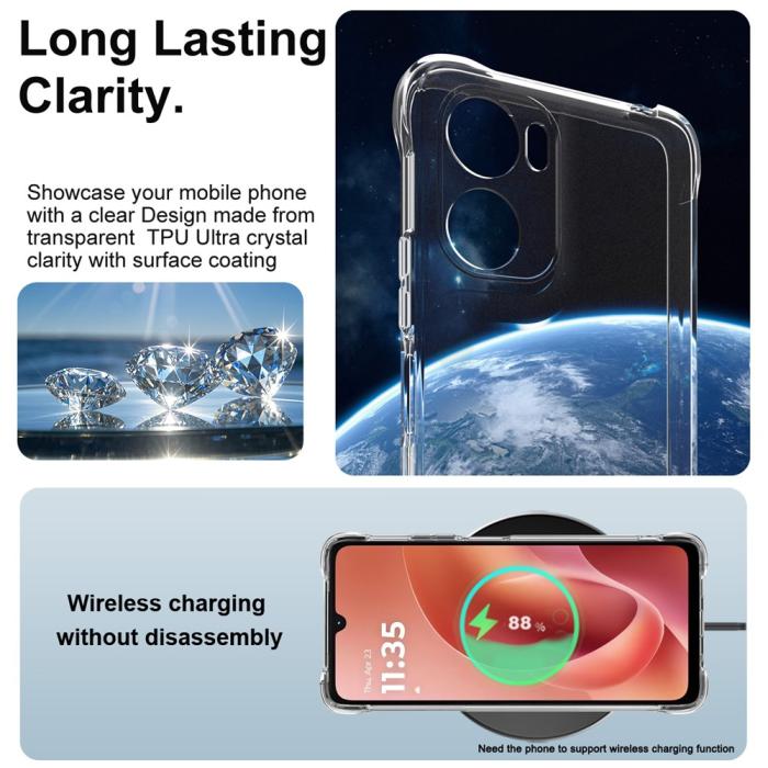 Bild 4, IMAK Moto G06/G06 Power Skal TPU AirBag Shockproof Transparent