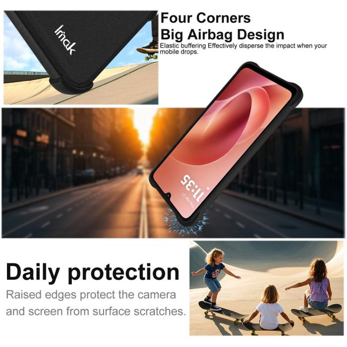 Bild 3, IMAK Moto G06/G06 Power Skal TPU AirBag Shockproof Svart