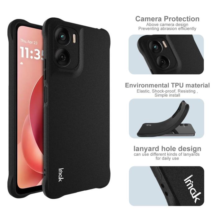 Bild 4, IMAK Moto G06/G06 Power Skal TPU AirBag Shockproof Svart