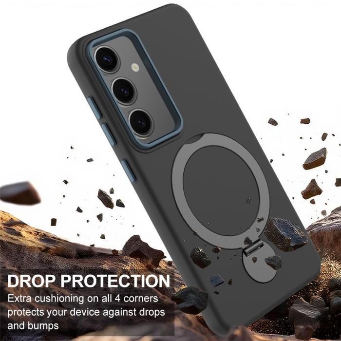 Bild 4, Samsung Galaxy S25 / S24 Skal MagSafe Kickstand Hybrid Svart