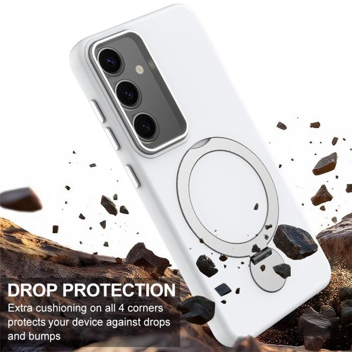 Bild 4, Samsung Galaxy S25 / S24 Skal MagSafe Kickstand Hybrid Vit