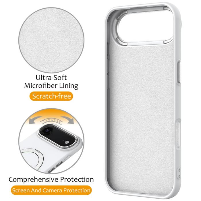 Bild 3, iPhone Air Skal MagSafe Kickstand Hybrid Vit