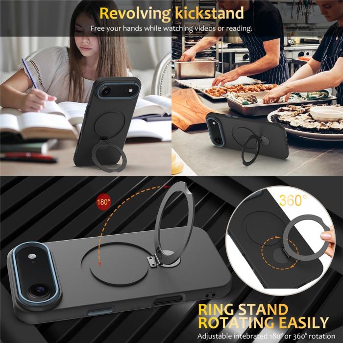 Bild 5, iPhone Air Skal MagSafe Kickstand Hybrid Svart