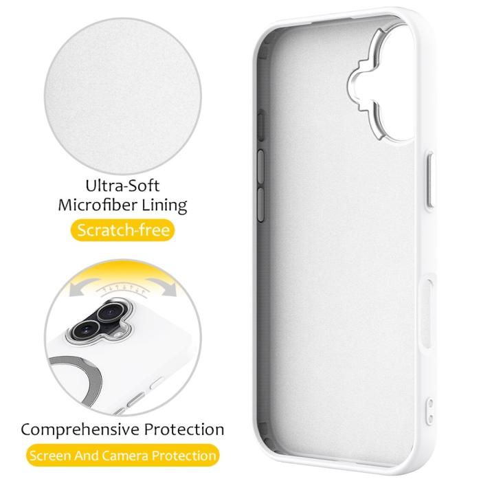 Bild 3, iPhone 17 Skal MagSafe Kickstand Hybrid Vit