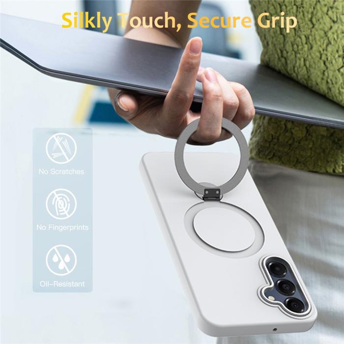 Bild 2, Samsung Galaxy A16 Skal MagSafe Kickstand Hybrid Vit