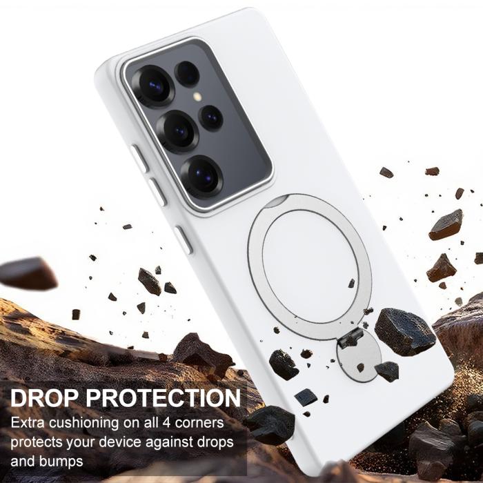 Bild 4, Samsung Galaxy S25 Ultra Skal MagSafe Kickstand Hybrid Vit