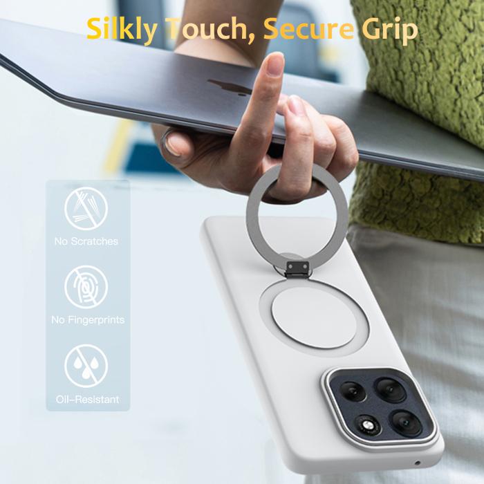 Bild 2, Motorola Moto G86 Skal MagSafe Kickstand Hybrid Vit