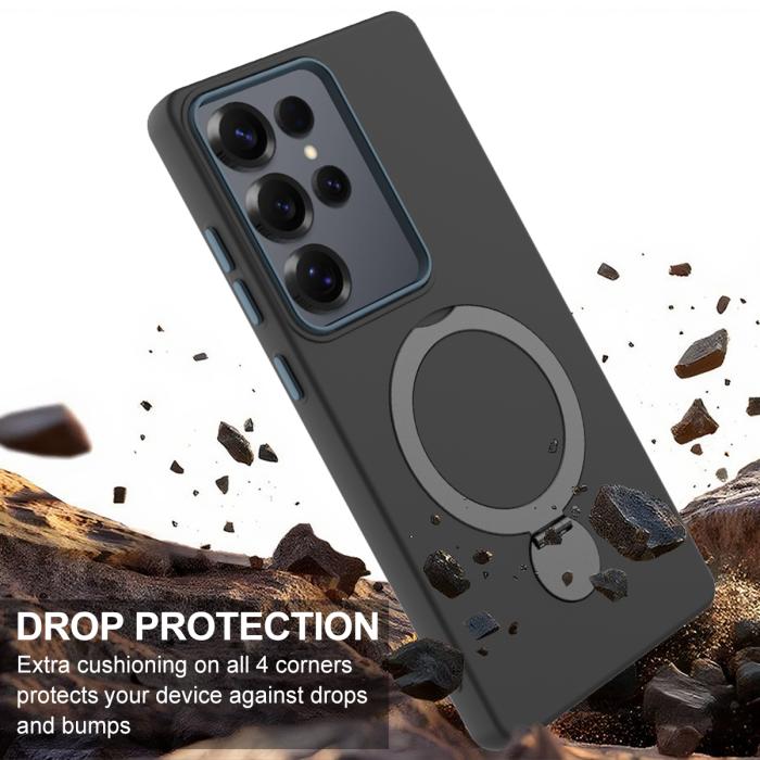 Bild 4, Samsung Galaxy S24 Ultra Skal MagSafe Kickstand Hybrid Svart