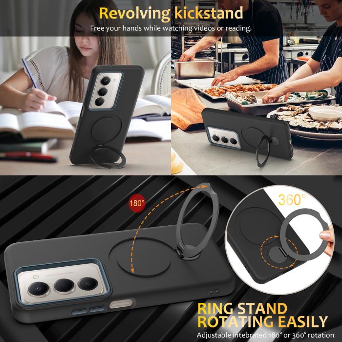 Bild 5, Samsung Galaxy A36 5G Skal MagSafe Kickstand Hybrid Svart