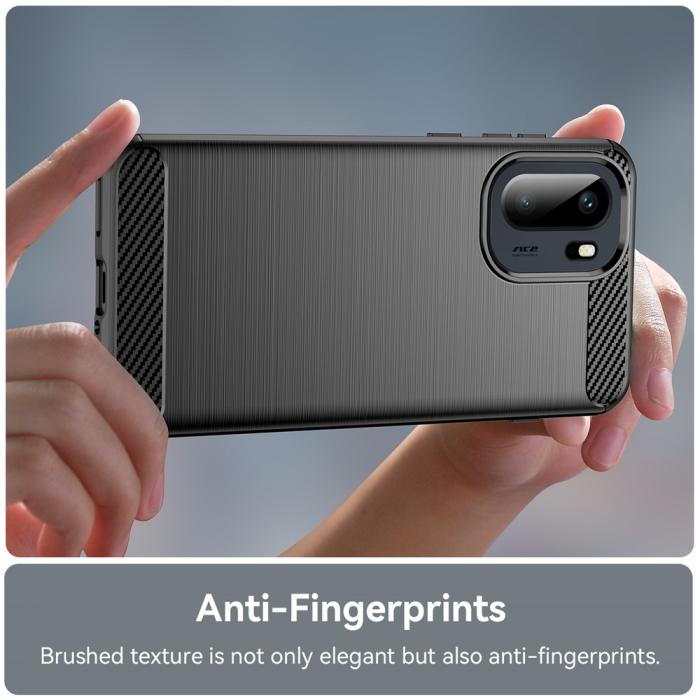 Bild 5, OnePlus 15R Skal Borstad Stål Textur Svart