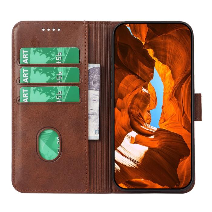Bild 3, OnePlus 15R Plånboksfodral Läder Brun