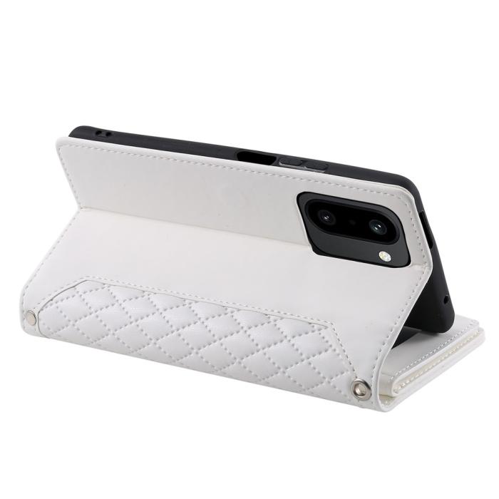 Bild 3, OnePlus 15R Fodral Multifunktionellt Rhombus Läder Vit