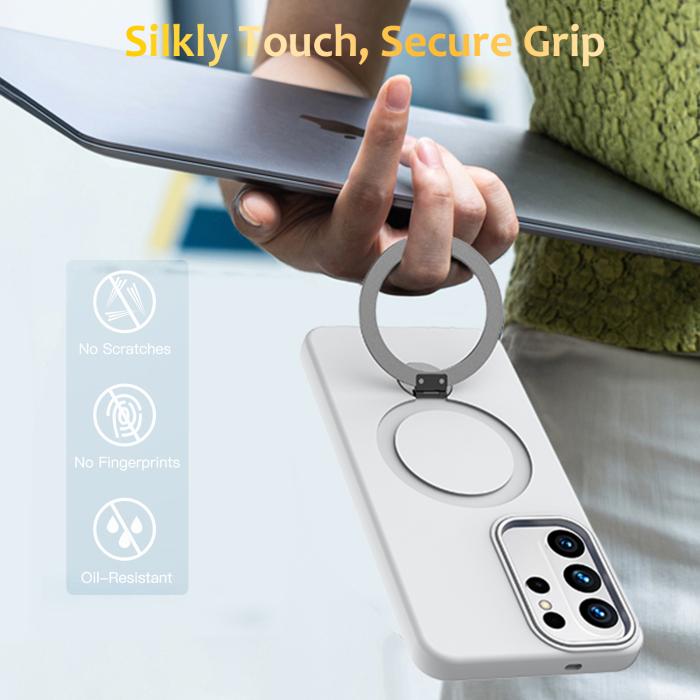 Bild 2, Samsung Galaxy S26 Ultra Skal MagSafe Kickstand Hybrid Vit