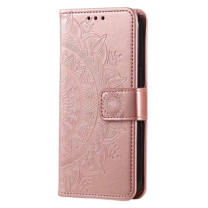 Bild 5, Sony Xperia 1 VII Fodral Mandala Läder Roséguld